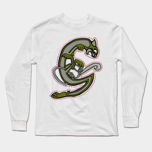 Celtic Cat Letter G Long Sleeve T-Shirt